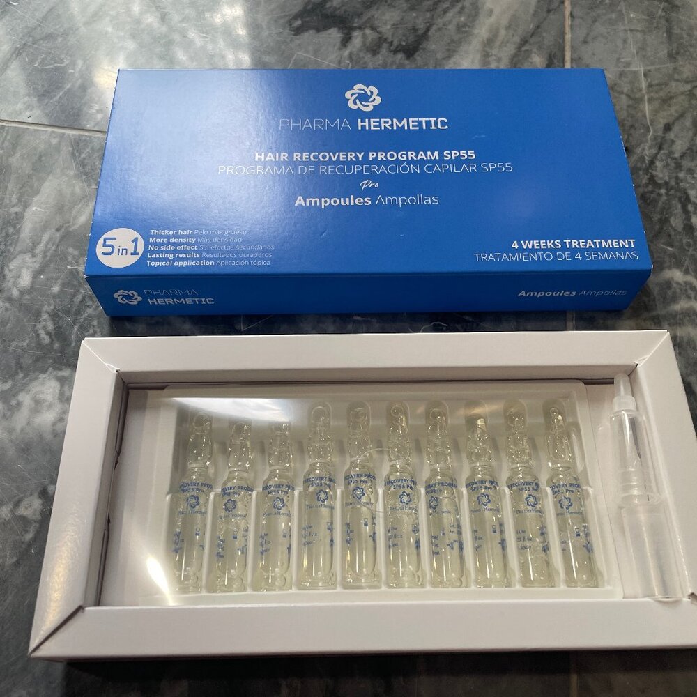 Pharma Hermetic Hair Recovery Program SP55 Ampoules 4 Weeks Treatment, Brand New